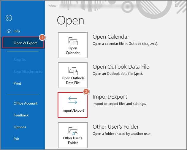 Go to the Open and Export then Import Export options