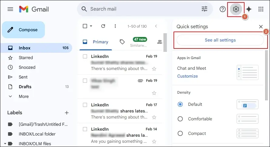 Log into your Gmail account