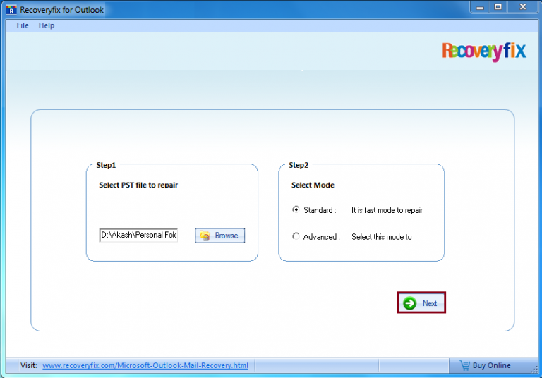 free outlook pst repair tool