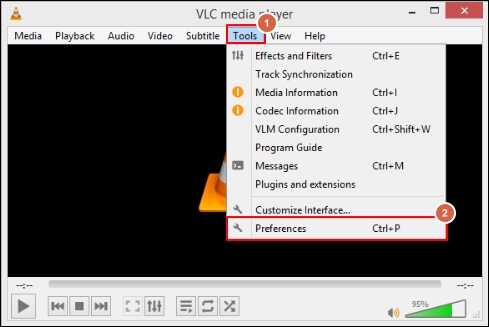 Launch VLC media player