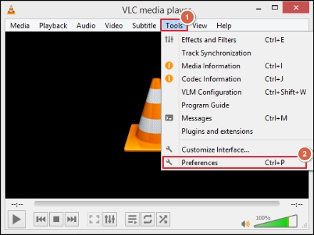  Open the VLC media player