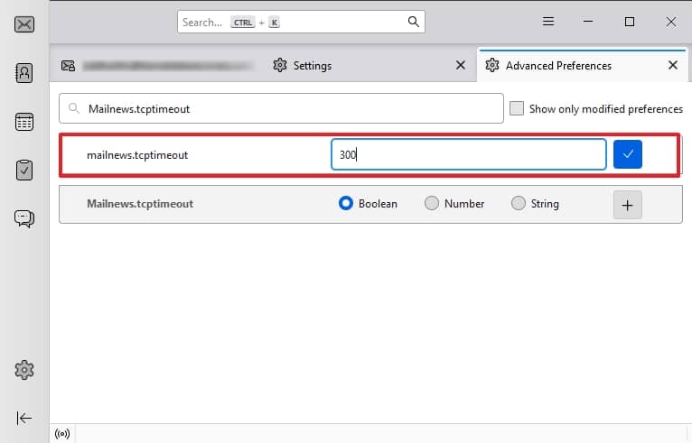 change the default value from 100 seconds to 300 seconds