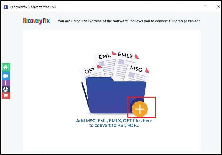 select the EML file for conversion