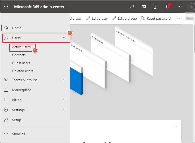 launch the Office 365 admin center 
