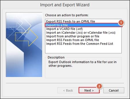 Export to a file