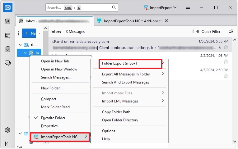 Choose ImportExportTools NG and click on Folder Export