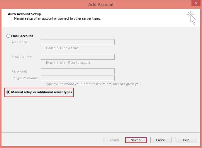 Manual setup or additional server