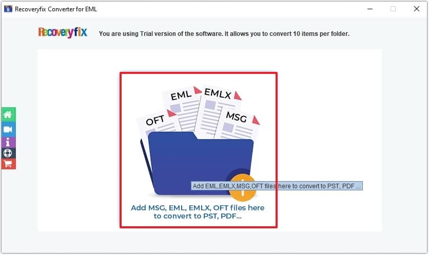 convert the data of EML to PST format.