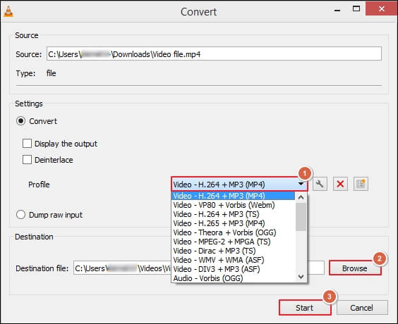 choose the file format you want to convert