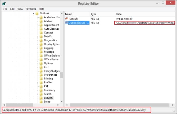 Find the registry key of the folder's location and then copy