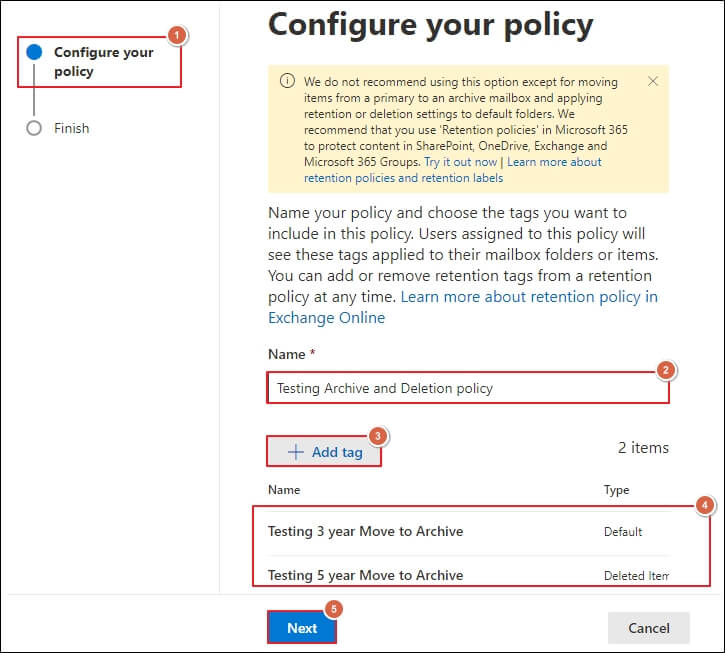 Configure your policy