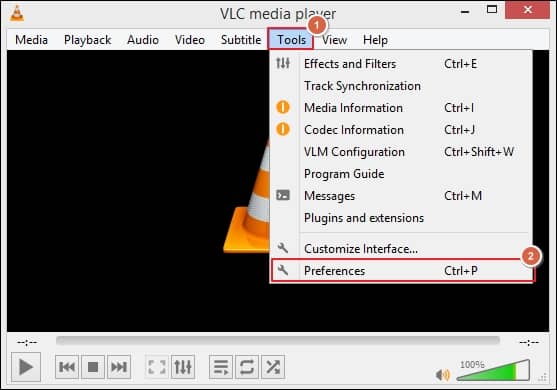 Open the VLC media player