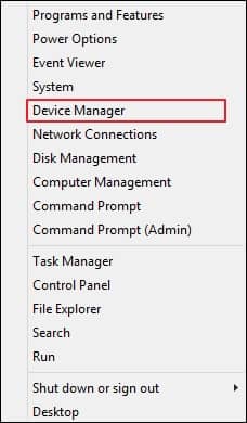 choose the Device Manager