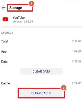 click on CLEAR CACHE, and restart your device to check whether you can access videos