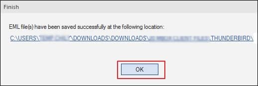 A new pop up window will pop up when your file is successfully saved at your desired location Click OK to end the process