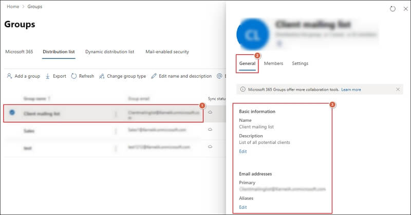 Verify distribution lists