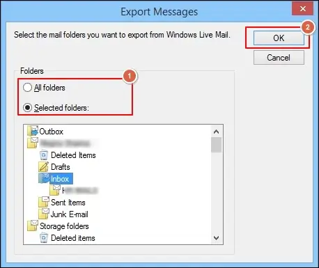 Click on ok to complete EML to Outlook transfer