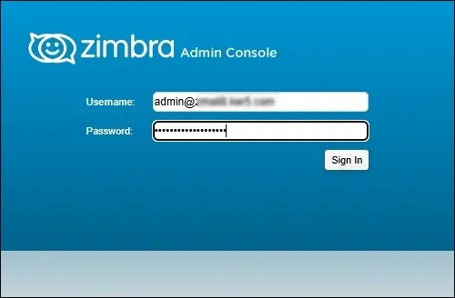 Go to Zimbra account to login