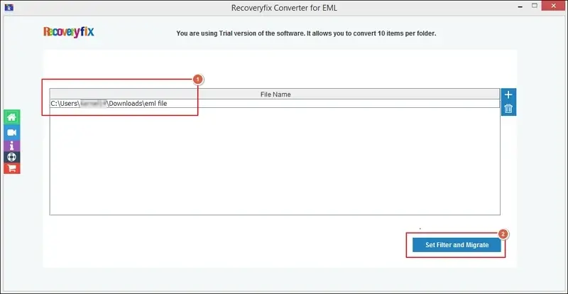 Set Filter and Migrate