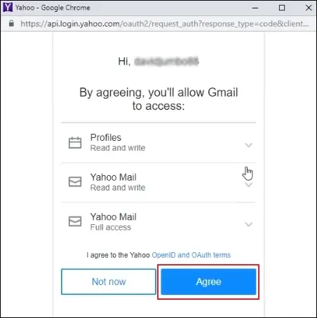 Authorize Gmail to access your account