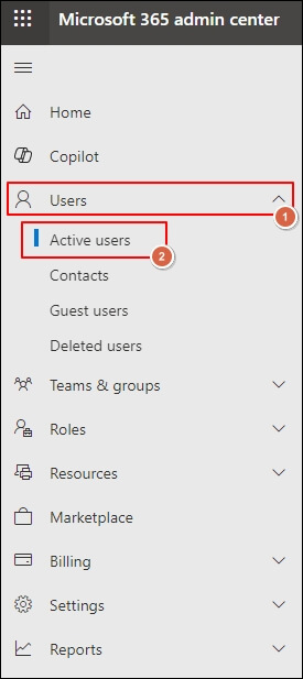 Select Active users option