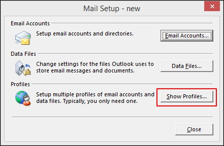 Click Show Profiles