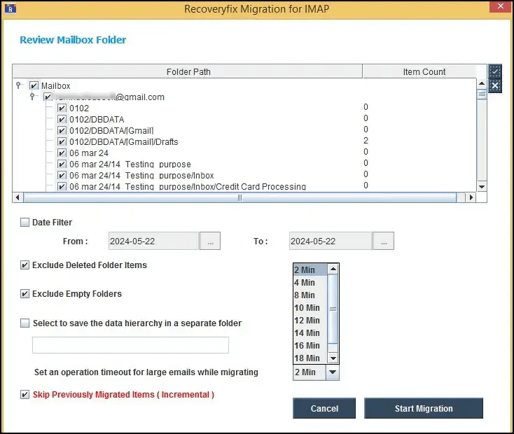 Start IMAP Migration