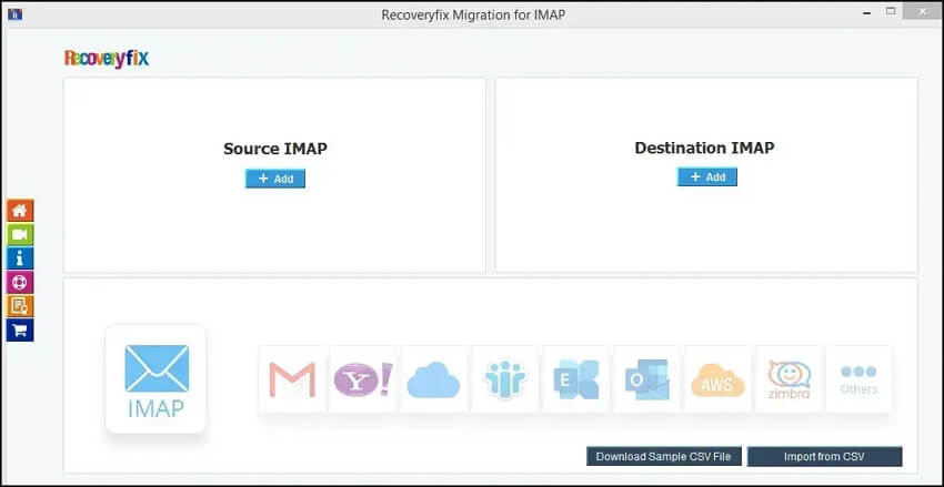 Launch IMAP to IMAP Migration tool