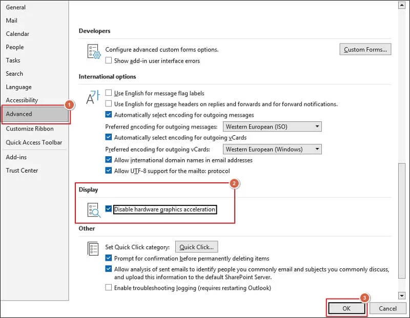 Disable hardware graphics acceleration