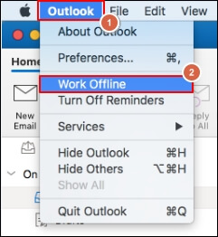 Enable Work Offline mode