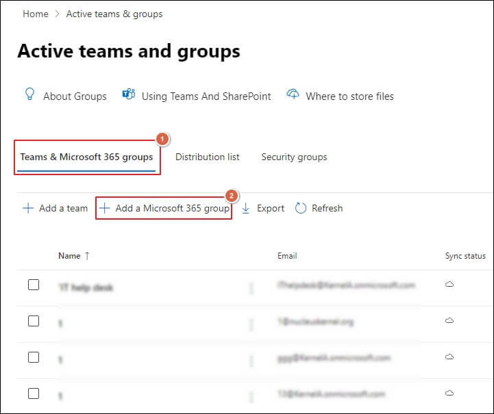 Add Microsoft 365 group