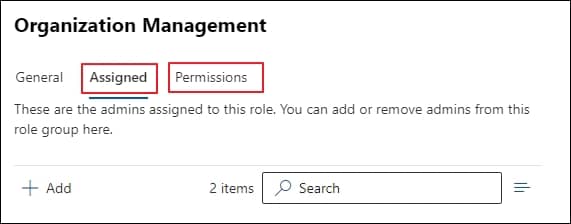 Go to the Assigned tab to check the assigned admin roles and grant them permissions by accessing the Permission tab