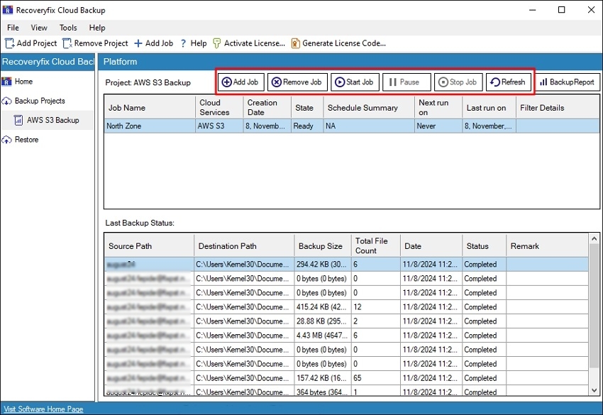 multiple buttons for executing different operations