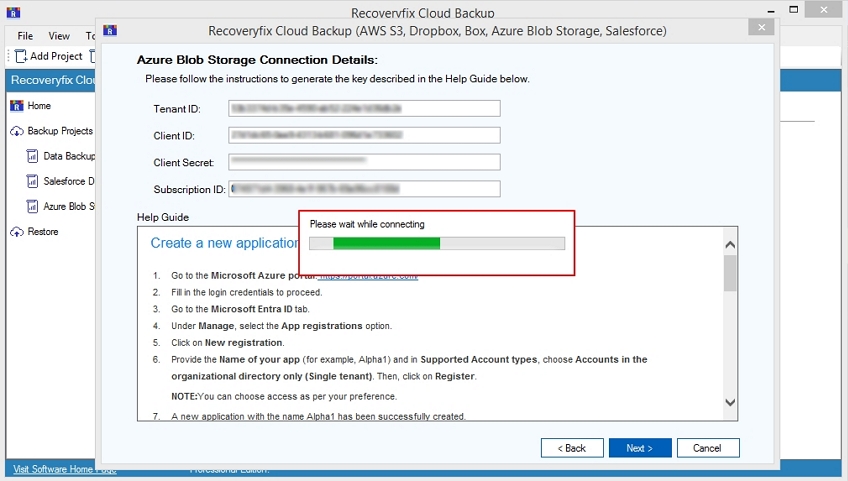 Start mapping Azure account 