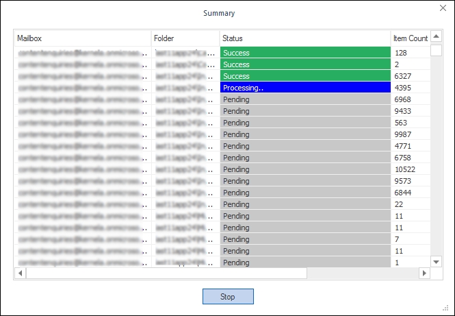  Microsoft 365 mailboxes backup process is starting