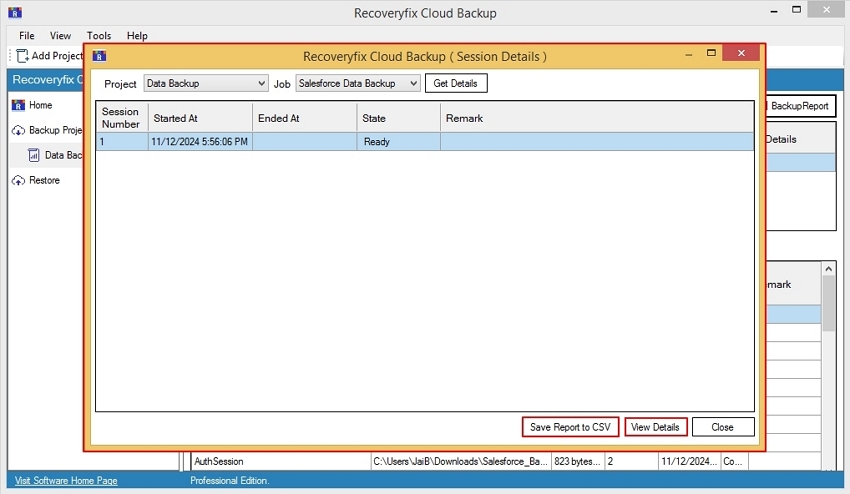 Generate detailed backup reports