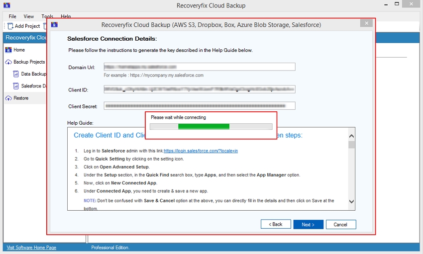 Start mapping Salesforce account