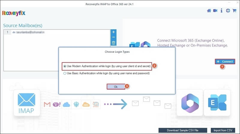 choose Modern Authentication