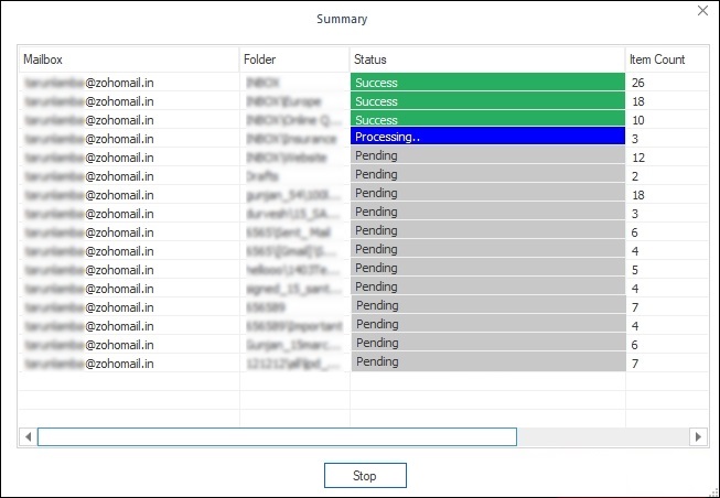 Zoho Mail to Office 365 migration start