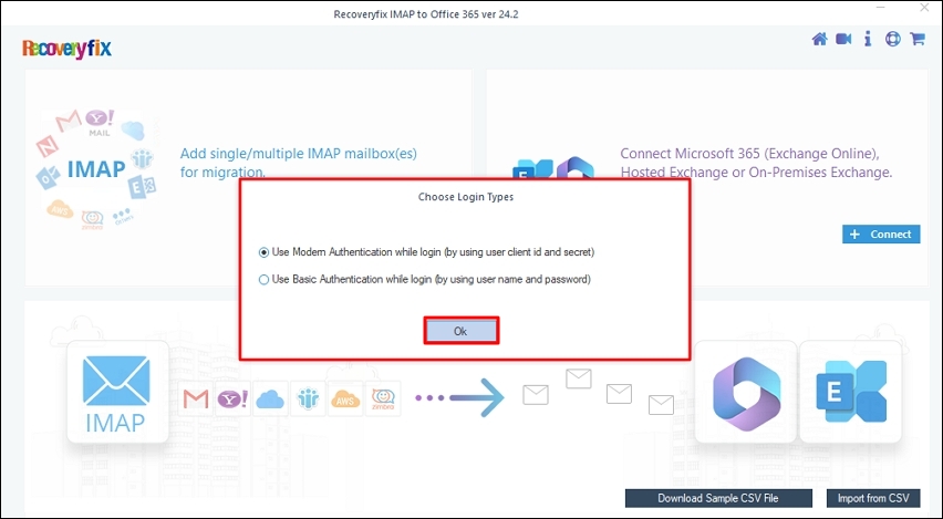 select authentication method