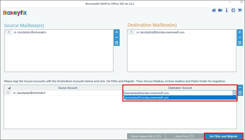 select source destination