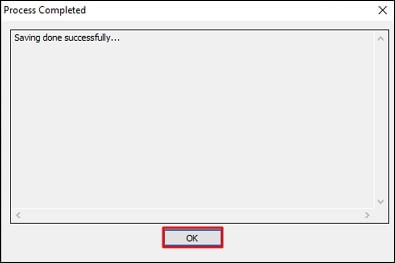 Repair MDF file process done