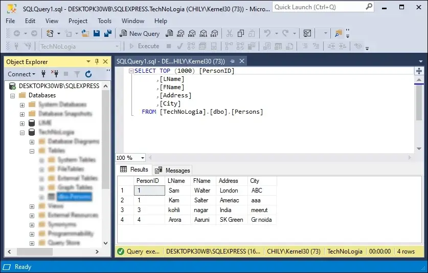 Open MDF file task completed