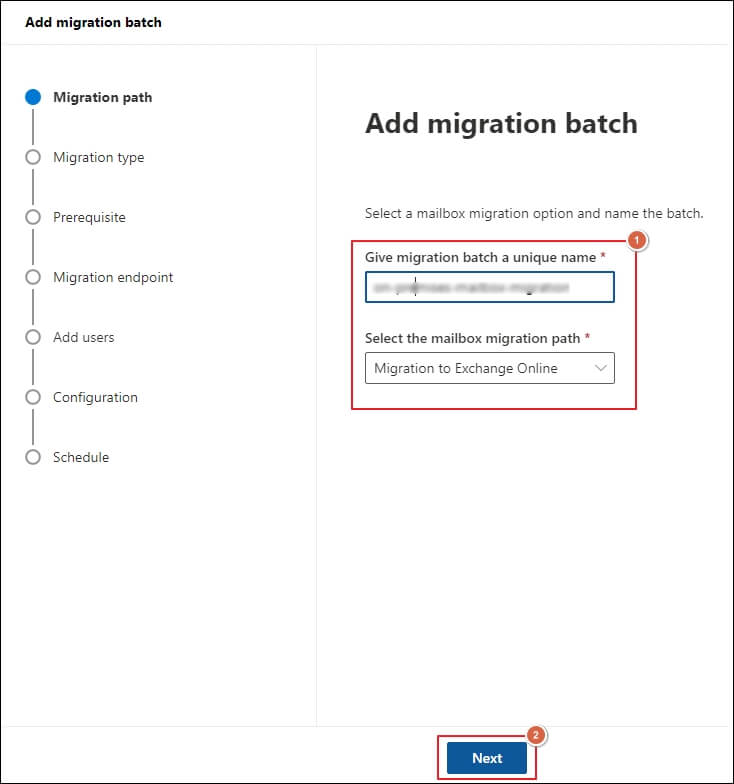 Select the mailbox path