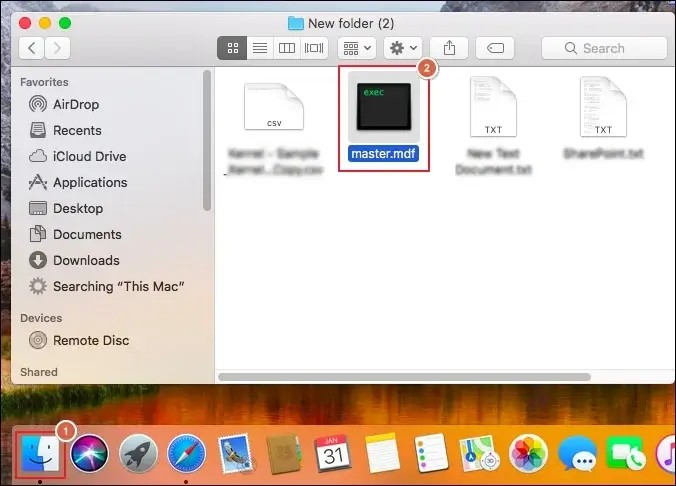 Launch Finder on Mac system