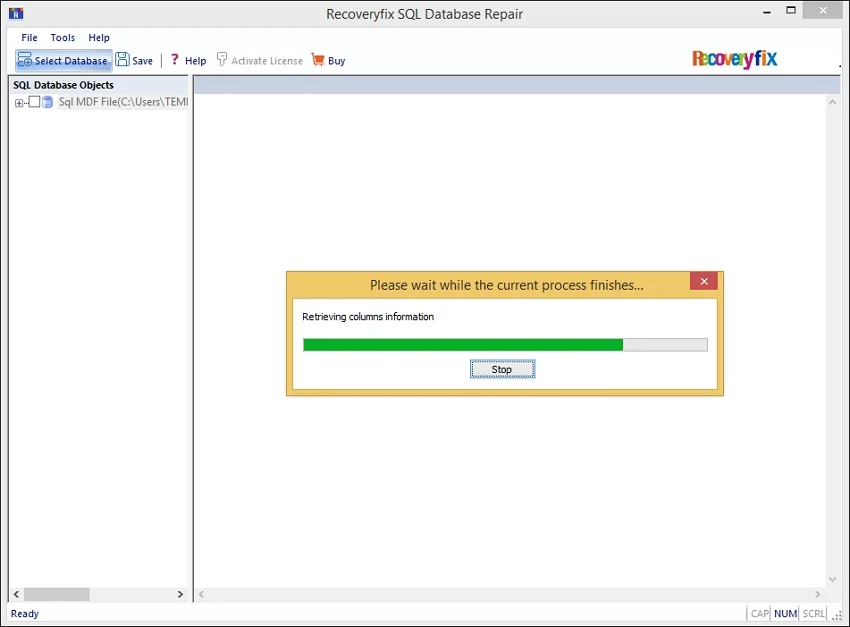 Open MDF file process start